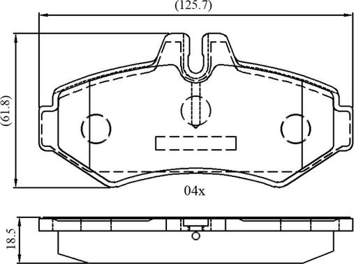 NATIONAL NP3058 - Комплект спирачно феродо, дискови спирачки vvparts.bg