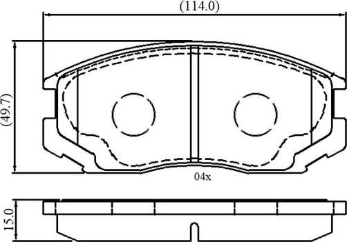 ACDelco AC0581427D - Комплект спирачно феродо, дискови спирачки vvparts.bg