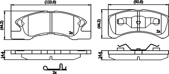 NATIONAL NP3062 - Комплект спирачно феродо, дискови спирачки vvparts.bg