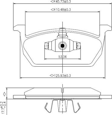 NATIONAL NP3001 - Комплект спирачно феродо, дискови спирачки vvparts.bg