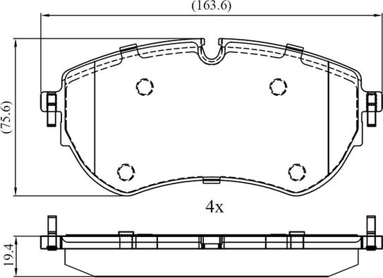 NATIONAL NP3008 - Комплект спирачно феродо, дискови спирачки vvparts.bg