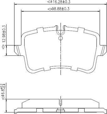 NATIONAL NP3003 - Комплект спирачно феродо, дискови спирачки vvparts.bg