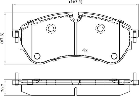 NATIONAL NP3034 - Комплект спирачно феродо, дискови спирачки vvparts.bg