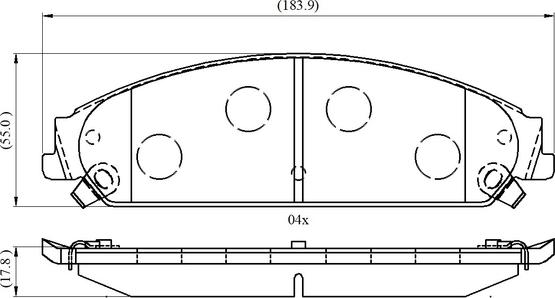 NATIONAL NP3035 - Комплект спирачно феродо, дискови спирачки vvparts.bg