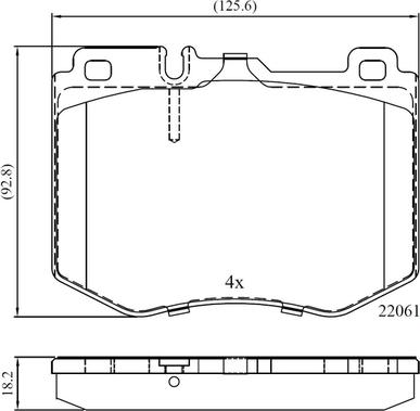 NATIONAL NP3036 - Комплект спирачно феродо, дискови спирачки vvparts.bg