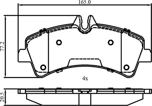 NATIONAL NP3030 - Комплект спирачно феродо, дискови спирачки vvparts.bg