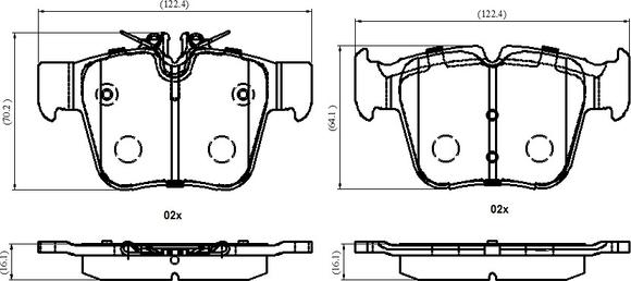 NATIONAL NP3031 - Комплект спирачно феродо, дискови спирачки vvparts.bg