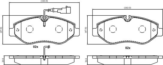 NATIONAL NP3071 - Комплект спирачно феродо, дискови спирачки vvparts.bg