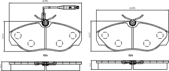 NATIONAL NP3078 - Комплект спирачно феродо, дискови спирачки vvparts.bg