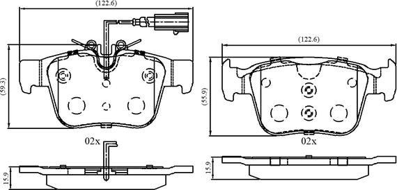 NATIONAL NP3077 - Комплект спирачно феродо, дискови спирачки vvparts.bg