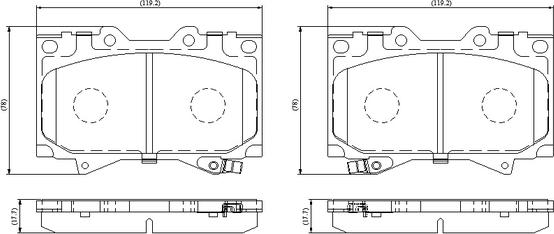 NATIONAL NP3109 - Комплект спирачно феродо, дискови спирачки vvparts.bg