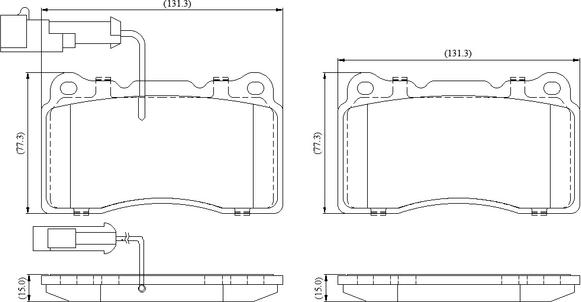 NATIONAL NP3105 - Комплект спирачно феродо, дискови спирачки vvparts.bg