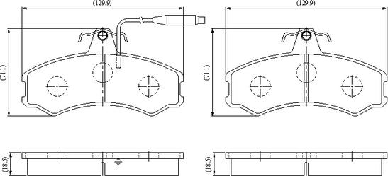 NATIONAL NP3103 - Комплект спирачно феродо, дискови спирачки vvparts.bg