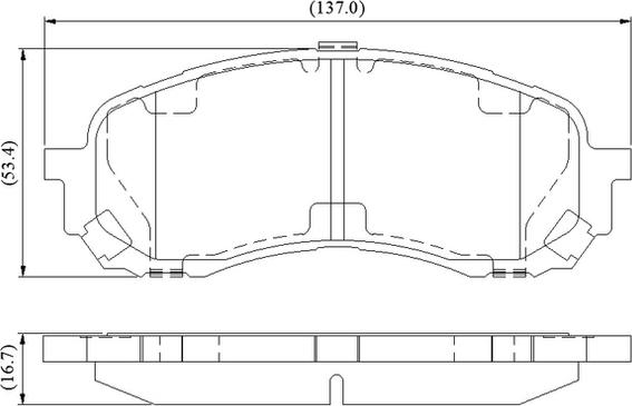 NATIONAL NP3119 - Комплект спирачно феродо, дискови спирачки vvparts.bg