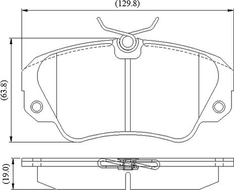 NATIONAL NP3116 - Комплект спирачно феродо, дискови спирачки vvparts.bg