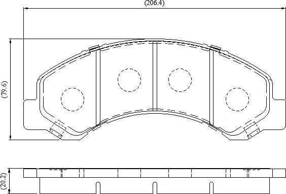 NATIONAL NP3110 - Комплект спирачно феродо, дискови спирачки vvparts.bg