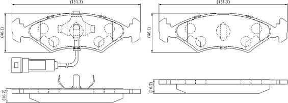 NATIONAL NP3120 - Комплект спирачно феродо, дискови спирачки vvparts.bg