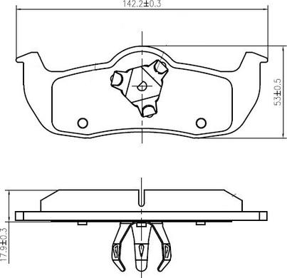 NATIONAL NP2994 - Комплект спирачно феродо, дискови спирачки vvparts.bg