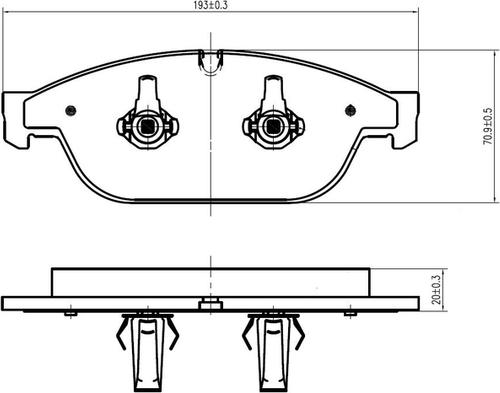 NATIONAL NP2983 - Комплект спирачно феродо, дискови спирачки vvparts.bg