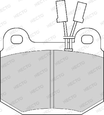 Necto FD466A - Комплект спирачно феродо, дискови спирачки vvparts.bg