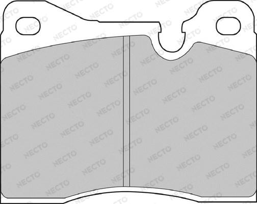 Necto FD4034A - Комплект спирачно феродо, дискови спирачки vvparts.bg