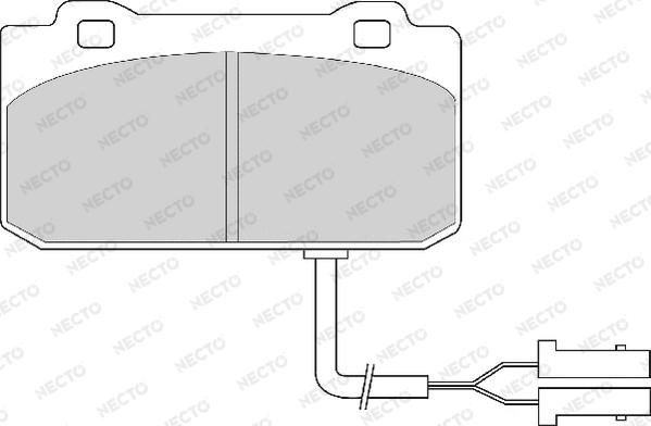 Necto FD4164A - Комплект спирачно феродо, дискови спирачки vvparts.bg