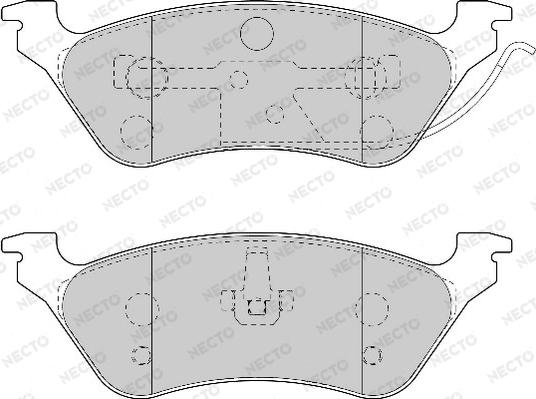 Necto FD6995A - Комплект спирачно феродо, дискови спирачки vvparts.bg