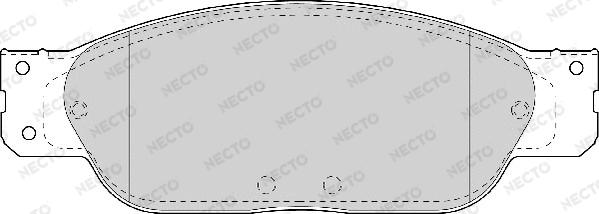 Necto FD6996A - Комплект спирачно феродо, дискови спирачки vvparts.bg