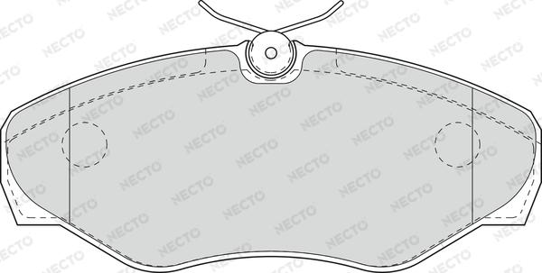 Necto FD6944A - Комплект спирачно феродо, дискови спирачки vvparts.bg