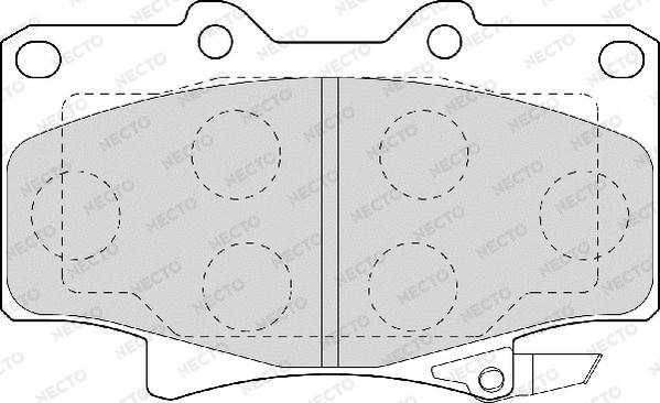 Necto FD6942A - Комплект спирачно феродо, дискови спирачки vvparts.bg