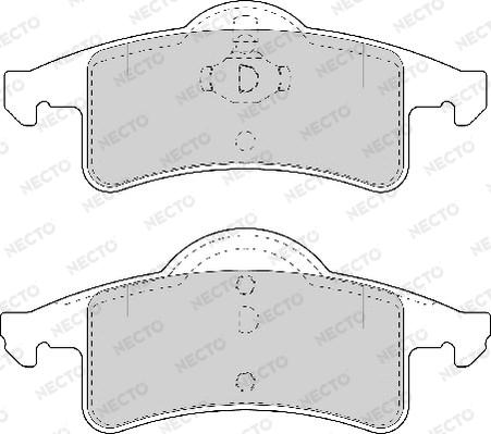 Necto FD6954A - Комплект спирачно феродо, дискови спирачки vvparts.bg