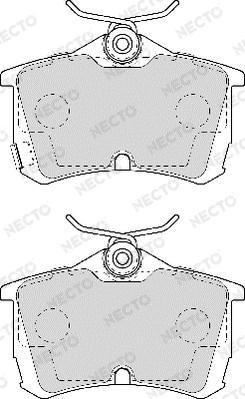 Necto FD6956A - Комплект спирачно феродо, дискови спирачки vvparts.bg