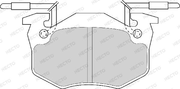 Necto FD695A - Комплект спирачно феродо, дискови спирачки vvparts.bg