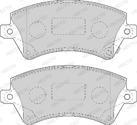 Necto FD6964A - Комплект спирачно феродо, дискови спирачки vvparts.bg