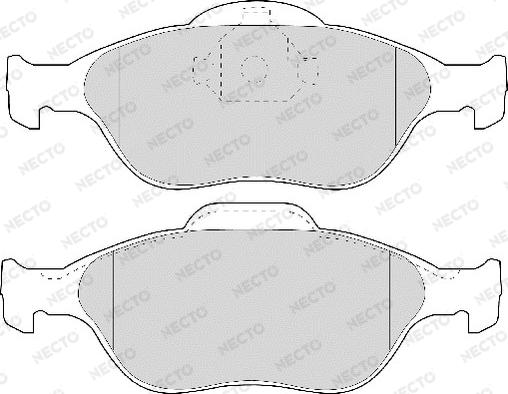 Necto FD6909A - Комплект спирачно феродо, дискови спирачки vvparts.bg