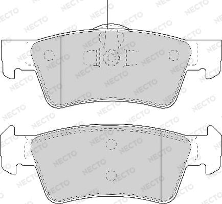 Necto FD6900A - Комплект спирачно феродо, дискови спирачки vvparts.bg