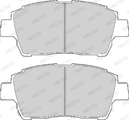 Necto FD6908A - Комплект спирачно феродо, дискови спирачки vvparts.bg