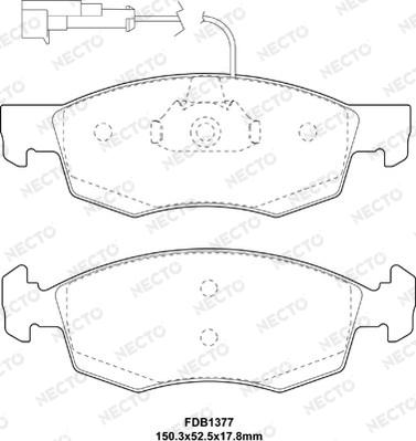 Necto FD6907A - Комплект спирачно феродо, дискови спирачки vvparts.bg