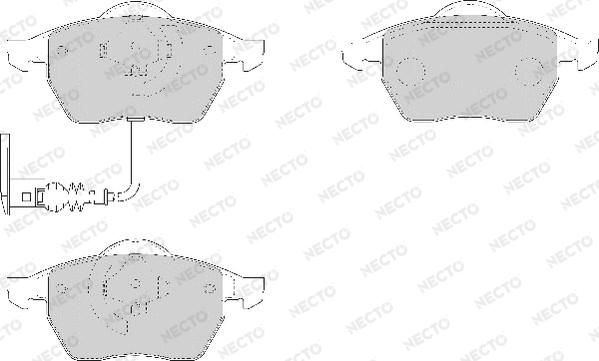 Necto FD6915A - Комплект спирачно феродо, дискови спирачки vvparts.bg