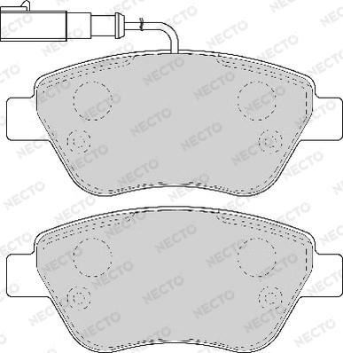 Necto FD6916A - Комплект спирачно феродо, дискови спирачки vvparts.bg