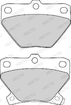 Necto FD6910A - Комплект спирачно феродо, дискови спирачки vvparts.bg