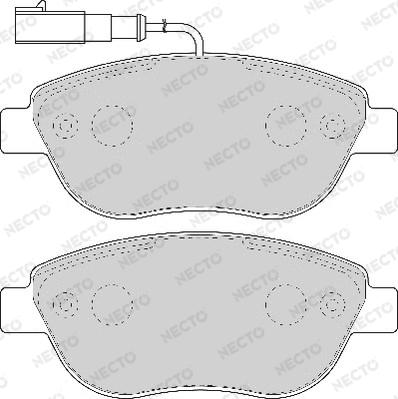 Necto FD6917A - Комплект спирачно феродо, дискови спирачки vvparts.bg