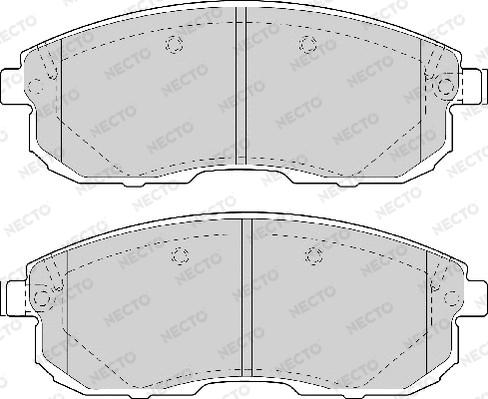 Necto FD6984A - Комплект спирачно феродо, дискови спирачки vvparts.bg