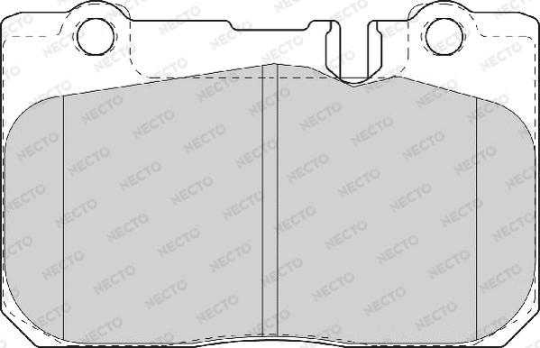 Necto FD6981A - Комплект спирачно феродо, дискови спирачки vvparts.bg