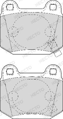 Necto FD6988A - Комплект спирачно феродо, дискови спирачки vvparts.bg