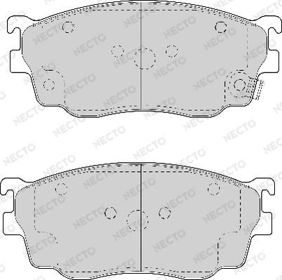 Necto FD6982A - Комплект спирачно феродо, дискови спирачки vvparts.bg