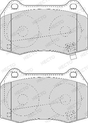 Necto FD6987A - Комплект спирачно феродо, дискови спирачки vvparts.bg