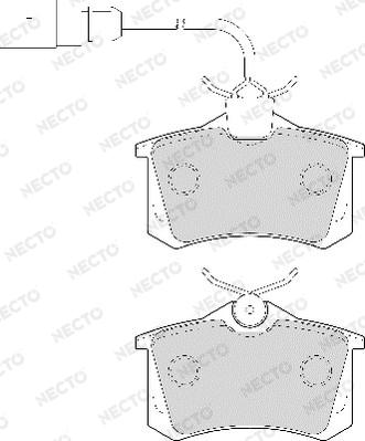 Necto FD6939A - Комплект спирачно феродо, дискови спирачки vvparts.bg