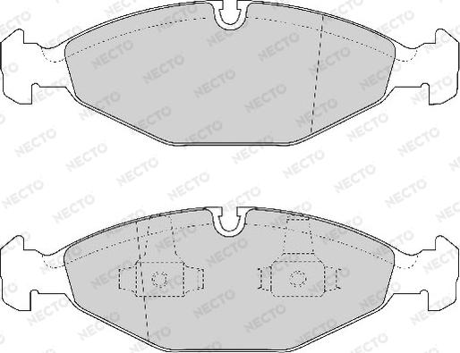 Necto FD6934A - Комплект спирачно феродо, дискови спирачки vvparts.bg