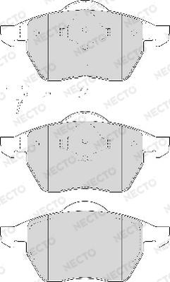 Necto FD6920A - Комплект спирачно феродо, дискови спирачки vvparts.bg